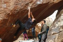 Bouldering in Hueco Tanks on 01/02/2020 with Blue Lizard Climbing and Yoga

Filename: SRM_20200102_1517450.jpg
Aperture: f/3.5
Shutter Speed: 1/250
Body: Canon EOS-1D Mark II
Lens: Canon EF 50mm f/1.8 II