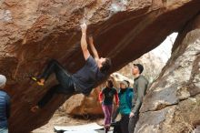 Bouldering in Hueco Tanks on 01/02/2020 with Blue Lizard Climbing and Yoga

Filename: SRM_20200102_1519190.jpg
Aperture: f/3.5
Shutter Speed: 1/250
Body: Canon EOS-1D Mark II
Lens: Canon EF 50mm f/1.8 II