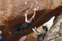 Bouldering in Hueco Tanks on 01/02/2020 with Blue Lizard Climbing and Yoga

Filename: SRM_20200102_1519280.jpg
Aperture: f/3.5
Shutter Speed: 1/250
Body: Canon EOS-1D Mark II
Lens: Canon EF 50mm f/1.8 II