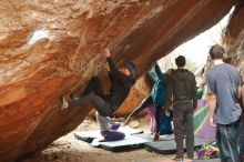 Bouldering in Hueco Tanks on 01/02/2020 with Blue Lizard Climbing and Yoga

Filename: SRM_20200102_1525550.jpg
Aperture: f/2.8
Shutter Speed: 1/250
Body: Canon EOS-1D Mark II
Lens: Canon EF 50mm f/1.8 II