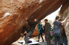 Bouldering in Hueco Tanks on 01/02/2020 with Blue Lizard Climbing and Yoga

Filename: SRM_20200102_1525571.jpg
Aperture: f/2.8
Shutter Speed: 1/250
Body: Canon EOS-1D Mark II
Lens: Canon EF 50mm f/1.8 II