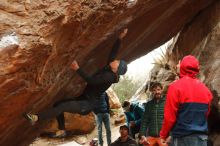 Bouldering in Hueco Tanks on 01/02/2020 with Blue Lizard Climbing and Yoga

Filename: SRM_20200102_1532580.jpg
Aperture: f/3.5
Shutter Speed: 1/200
Body: Canon EOS-1D Mark II
Lens: Canon EF 50mm f/1.8 II