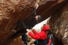 Bouldering in Hueco Tanks on 01/02/2020 with Blue Lizard Climbing and Yoga

Filename: SRM_20200102_1533240.jpg
Aperture: f/4.5
Shutter Speed: 1/200
Body: Canon EOS-1D Mark II
Lens: Canon EF 50mm f/1.8 II