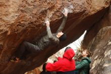 Bouldering in Hueco Tanks on 01/02/2020 with Blue Lizard Climbing and Yoga

Filename: SRM_20200102_1537010.jpg
Aperture: f/4.5
Shutter Speed: 1/250
Body: Canon EOS-1D Mark II
Lens: Canon EF 50mm f/1.8 II