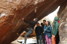 Bouldering in Hueco Tanks on 01/02/2020 with Blue Lizard Climbing and Yoga

Filename: SRM_20200102_1540280.jpg
Aperture: f/3.5
Shutter Speed: 1/250
Body: Canon EOS-1D Mark II
Lens: Canon EF 50mm f/1.8 II