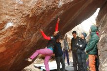 Bouldering in Hueco Tanks on 01/02/2020 with Blue Lizard Climbing and Yoga

Filename: SRM_20200102_1541021.jpg
Aperture: f/3.2
Shutter Speed: 1/250
Body: Canon EOS-1D Mark II
Lens: Canon EF 50mm f/1.8 II