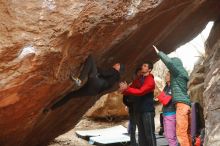 Bouldering in Hueco Tanks on 01/02/2020 with Blue Lizard Climbing and Yoga

Filename: SRM_20200102_1541360.jpg
Aperture: f/2.8
Shutter Speed: 1/250
Body: Canon EOS-1D Mark II
Lens: Canon EF 50mm f/1.8 II