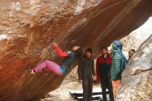 Bouldering in Hueco Tanks on 01/02/2020 with Blue Lizard Climbing and Yoga

Filename: SRM_20200102_1545170.jpg
Aperture: f/2.5
Shutter Speed: 1/250
Body: Canon EOS-1D Mark II
Lens: Canon EF 50mm f/1.8 II