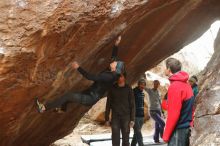 Bouldering in Hueco Tanks on 01/02/2020 with Blue Lizard Climbing and Yoga

Filename: SRM_20200102_1550530.jpg
Aperture: f/3.2
Shutter Speed: 1/200
Body: Canon EOS-1D Mark II
Lens: Canon EF 50mm f/1.8 II