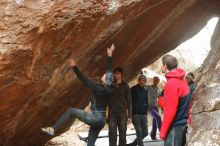 Bouldering in Hueco Tanks on 01/02/2020 with Blue Lizard Climbing and Yoga

Filename: SRM_20200102_1550531.jpg
Aperture: f/3.2
Shutter Speed: 1/200
Body: Canon EOS-1D Mark II
Lens: Canon EF 50mm f/1.8 II