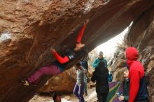 Bouldering in Hueco Tanks on 01/02/2020 with Blue Lizard Climbing and Yoga

Filename: SRM_20200102_1552520.jpg
Aperture: f/4.0
Shutter Speed: 1/250
Body: Canon EOS-1D Mark II
Lens: Canon EF 50mm f/1.8 II