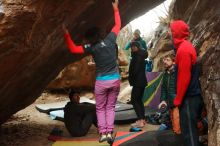 Bouldering in Hueco Tanks on 01/02/2020 with Blue Lizard Climbing and Yoga

Filename: SRM_20200102_1552530.jpg
Aperture: f/4.5
Shutter Speed: 1/250
Body: Canon EOS-1D Mark II
Lens: Canon EF 50mm f/1.8 II