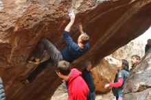 Bouldering in Hueco Tanks on 01/02/2020 with Blue Lizard Climbing and Yoga

Filename: SRM_20200102_1559550.jpg
Aperture: f/4.0
Shutter Speed: 1/250
Body: Canon EOS-1D Mark II
Lens: Canon EF 50mm f/1.8 II