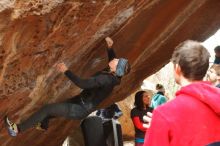 Bouldering in Hueco Tanks on 01/02/2020 with Blue Lizard Climbing and Yoga

Filename: SRM_20200102_1601481.jpg
Aperture: f/3.5
Shutter Speed: 1/250
Body: Canon EOS-1D Mark II
Lens: Canon EF 50mm f/1.8 II