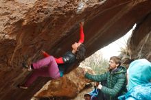 Bouldering in Hueco Tanks on 01/02/2020 with Blue Lizard Climbing and Yoga

Filename: SRM_20200102_1608160.jpg
Aperture: f/4.0
Shutter Speed: 1/250
Body: Canon EOS-1D Mark II
Lens: Canon EF 50mm f/1.8 II