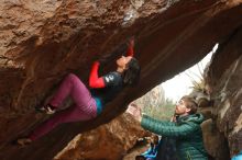 Bouldering in Hueco Tanks on 01/02/2020 with Blue Lizard Climbing and Yoga

Filename: SRM_20200102_1608170.jpg
Aperture: f/4.5
Shutter Speed: 1/250
Body: Canon EOS-1D Mark II
Lens: Canon EF 50mm f/1.8 II