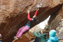 Bouldering in Hueco Tanks on 01/02/2020 with Blue Lizard Climbing and Yoga

Filename: SRM_20200102_1608230.jpg
Aperture: f/4.5
Shutter Speed: 1/250
Body: Canon EOS-1D Mark II
Lens: Canon EF 50mm f/1.8 II