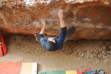 Bouldering in Hueco Tanks on 01/02/2020 with Blue Lizard Climbing and Yoga

Filename: SRM_20200102_1615101.jpg
Aperture: f/2.2
Shutter Speed: 1/250
Body: Canon EOS-1D Mark II
Lens: Canon EF 50mm f/1.8 II