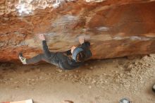 Bouldering in Hueco Tanks on 01/02/2020 with Blue Lizard Climbing and Yoga

Filename: SRM_20200102_1616510.jpg
Aperture: f/2.2
Shutter Speed: 1/250
Body: Canon EOS-1D Mark II
Lens: Canon EF 50mm f/1.8 II