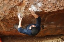 Bouldering in Hueco Tanks on 01/02/2020 with Blue Lizard Climbing and Yoga

Filename: SRM_20200102_1632500.jpg
Aperture: f/4.0
Shutter Speed: 1/250
Body: Canon EOS-1D Mark II
Lens: Canon EF 50mm f/1.8 II