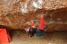 Bouldering in Hueco Tanks on 01/02/2020 with Blue Lizard Climbing and Yoga

Filename: SRM_20200102_1633241.jpg
Aperture: f/2.8
Shutter Speed: 1/250
Body: Canon EOS-1D Mark II
Lens: Canon EF 50mm f/1.8 II