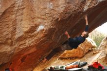 Bouldering in Hueco Tanks on 01/02/2020 with Blue Lizard Climbing and Yoga

Filename: SRM_20200102_1658080.jpg
Aperture: f/3.2
Shutter Speed: 1/400
Body: Canon EOS-1D Mark II
Lens: Canon EF 50mm f/1.8 II