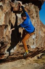 Bouldering in Hueco Tanks on 01/05/2020 with Blue Lizard Climbing and Yoga

Filename: SRM_20200105_1057360.jpg
Aperture: f/14.0
Shutter Speed: 1/200
Body: Canon EOS-1D Mark II
Lens: Canon EF 50mm f/1.8 II