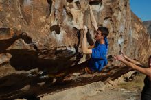 Bouldering in Hueco Tanks on 01/05/2020 with Blue Lizard Climbing and Yoga

Filename: SRM_20200105_1102000.jpg
Aperture: f/7.1
Shutter Speed: 1/400
Body: Canon EOS-1D Mark II
Lens: Canon EF 50mm f/1.8 II