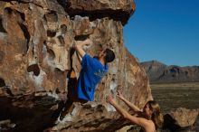 Bouldering in Hueco Tanks on 01/05/2020 with Blue Lizard Climbing and Yoga

Filename: SRM_20200105_1102040.jpg
Aperture: f/8.0
Shutter Speed: 1/400
Body: Canon EOS-1D Mark II
Lens: Canon EF 50mm f/1.8 II