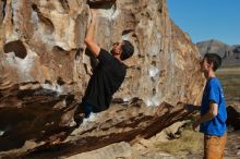 Bouldering in Hueco Tanks on 01/05/2020 with Blue Lizard Climbing and Yoga

Filename: SRM_20200105_1104200.jpg
Aperture: f/4.0
Shutter Speed: 1/1000
Body: Canon EOS-1D Mark II
Lens: Canon EF 50mm f/1.8 II