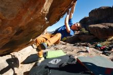 Bouldering in Hueco Tanks on 01/05/2020 with Blue Lizard Climbing and Yoga

Filename: SRM_20200105_1115350.jpg
Aperture: f/8.0
Shutter Speed: 1/160
Body: Canon EOS-1D Mark II
Lens: Canon EF 16-35mm f/2.8 L