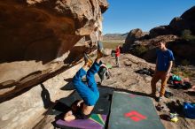 Bouldering in Hueco Tanks on 01/05/2020 with Blue Lizard Climbing and Yoga

Filename: SRM_20200105_1117490.jpg
Aperture: f/10.0
Shutter Speed: 1/320
Body: Canon EOS-1D Mark II
Lens: Canon EF 16-35mm f/2.8 L