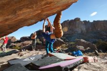 Bouldering in Hueco Tanks on 01/05/2020 with Blue Lizard Climbing and Yoga

Filename: SRM_20200105_1119370.jpg
Aperture: f/8.0
Shutter Speed: 1/320
Body: Canon EOS-1D Mark II
Lens: Canon EF 16-35mm f/2.8 L