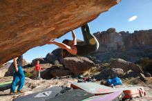 Bouldering in Hueco Tanks on 01/05/2020 with Blue Lizard Climbing and Yoga

Filename: SRM_20200105_1120500.jpg
Aperture: f/8.0
Shutter Speed: 1/320
Body: Canon EOS-1D Mark II
Lens: Canon EF 16-35mm f/2.8 L