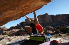 Bouldering in Hueco Tanks on 01/05/2020 with Blue Lizard Climbing and Yoga

Filename: SRM_20200105_1122060.jpg
Aperture: f/8.0
Shutter Speed: 1/320
Body: Canon EOS-1D Mark II
Lens: Canon EF 16-35mm f/2.8 L