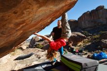 Bouldering in Hueco Tanks on 01/05/2020 with Blue Lizard Climbing and Yoga

Filename: SRM_20200105_1125270.jpg
Aperture: f/8.0
Shutter Speed: 1/320
Body: Canon EOS-1D Mark II
Lens: Canon EF 16-35mm f/2.8 L