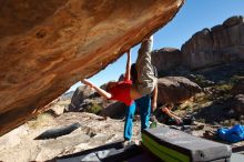 Bouldering in Hueco Tanks on 01/05/2020 with Blue Lizard Climbing and Yoga

Filename: SRM_20200105_1125310.jpg
Aperture: f/8.0
Shutter Speed: 1/320
Body: Canon EOS-1D Mark II
Lens: Canon EF 16-35mm f/2.8 L