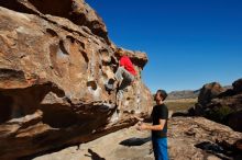 Bouldering in Hueco Tanks on 01/05/2020 with Blue Lizard Climbing and Yoga

Filename: SRM_20200105_1125460.jpg
Aperture: f/9.0
Shutter Speed: 1/640
Body: Canon EOS-1D Mark II
Lens: Canon EF 16-35mm f/2.8 L