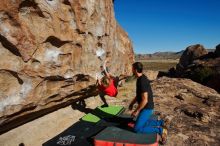 Bouldering in Hueco Tanks on 01/05/2020 with Blue Lizard Climbing and Yoga

Filename: SRM_20200105_1128050.jpg
Aperture: f/10.0
Shutter Speed: 1/640
Body: Canon EOS-1D Mark II
Lens: Canon EF 16-35mm f/2.8 L