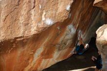 Bouldering in Hueco Tanks on 01/05/2020 with Blue Lizard Climbing and Yoga

Filename: SRM_20200105_1151530.jpg
Aperture: f/8.0
Shutter Speed: 1/250
Body: Canon EOS-1D Mark II
Lens: Canon EF 16-35mm f/2.8 L