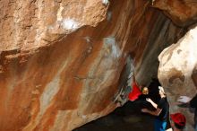 Bouldering in Hueco Tanks on 01/05/2020 with Blue Lizard Climbing and Yoga

Filename: SRM_20200105_1153060.jpg
Aperture: f/8.0
Shutter Speed: 1/250
Body: Canon EOS-1D Mark II
Lens: Canon EF 16-35mm f/2.8 L