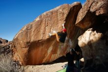 Bouldering in Hueco Tanks on 01/05/2020 with Blue Lizard Climbing and Yoga

Filename: SRM_20200105_1155040.jpg
Aperture: f/8.0
Shutter Speed: 1/250
Body: Canon EOS-1D Mark II
Lens: Canon EF 16-35mm f/2.8 L