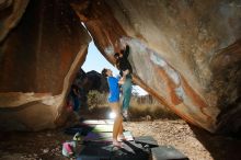 Bouldering in Hueco Tanks on 01/05/2020 with Blue Lizard Climbing and Yoga

Filename: SRM_20200105_1156450.jpg
Aperture: f/8.0
Shutter Speed: 1/250
Body: Canon EOS-1D Mark II
Lens: Canon EF 16-35mm f/2.8 L