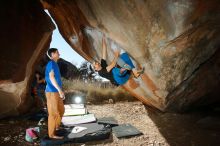 Bouldering in Hueco Tanks on 01/05/2020 with Blue Lizard Climbing and Yoga

Filename: SRM_20200105_1158430.jpg
Aperture: f/8.0
Shutter Speed: 1/250
Body: Canon EOS-1D Mark II
Lens: Canon EF 16-35mm f/2.8 L