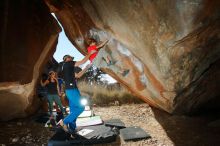 Bouldering in Hueco Tanks on 01/05/2020 with Blue Lizard Climbing and Yoga

Filename: SRM_20200105_1159400.jpg
Aperture: f/8.0
Shutter Speed: 1/250
Body: Canon EOS-1D Mark II
Lens: Canon EF 16-35mm f/2.8 L