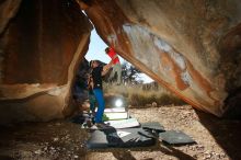 Bouldering in Hueco Tanks on 01/05/2020 with Blue Lizard Climbing and Yoga

Filename: SRM_20200105_1159510.jpg
Aperture: f/8.0
Shutter Speed: 1/250
Body: Canon EOS-1D Mark II
Lens: Canon EF 16-35mm f/2.8 L