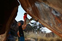 Bouldering in Hueco Tanks on 01/05/2020 with Blue Lizard Climbing and Yoga

Filename: SRM_20200105_1159540.jpg
Aperture: f/8.0
Shutter Speed: 1/250
Body: Canon EOS-1D Mark II
Lens: Canon EF 16-35mm f/2.8 L