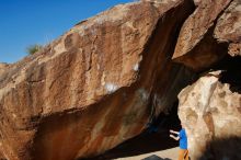 Bouldering in Hueco Tanks on 01/05/2020 with Blue Lizard Climbing and Yoga

Filename: SRM_20200105_1202010.jpg
Aperture: f/8.0
Shutter Speed: 1/250
Body: Canon EOS-1D Mark II
Lens: Canon EF 16-35mm f/2.8 L