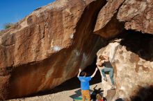 Bouldering in Hueco Tanks on 01/05/2020 with Blue Lizard Climbing and Yoga

Filename: SRM_20200105_1207440.jpg
Aperture: f/8.0
Shutter Speed: 1/250
Body: Canon EOS-1D Mark II
Lens: Canon EF 16-35mm f/2.8 L