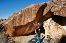 Bouldering in Hueco Tanks on 01/05/2020 with Blue Lizard Climbing and Yoga

Filename: SRM_20200105_1209330.jpg
Aperture: f/8.0
Shutter Speed: 1/250
Body: Canon EOS-1D Mark II
Lens: Canon EF 16-35mm f/2.8 L